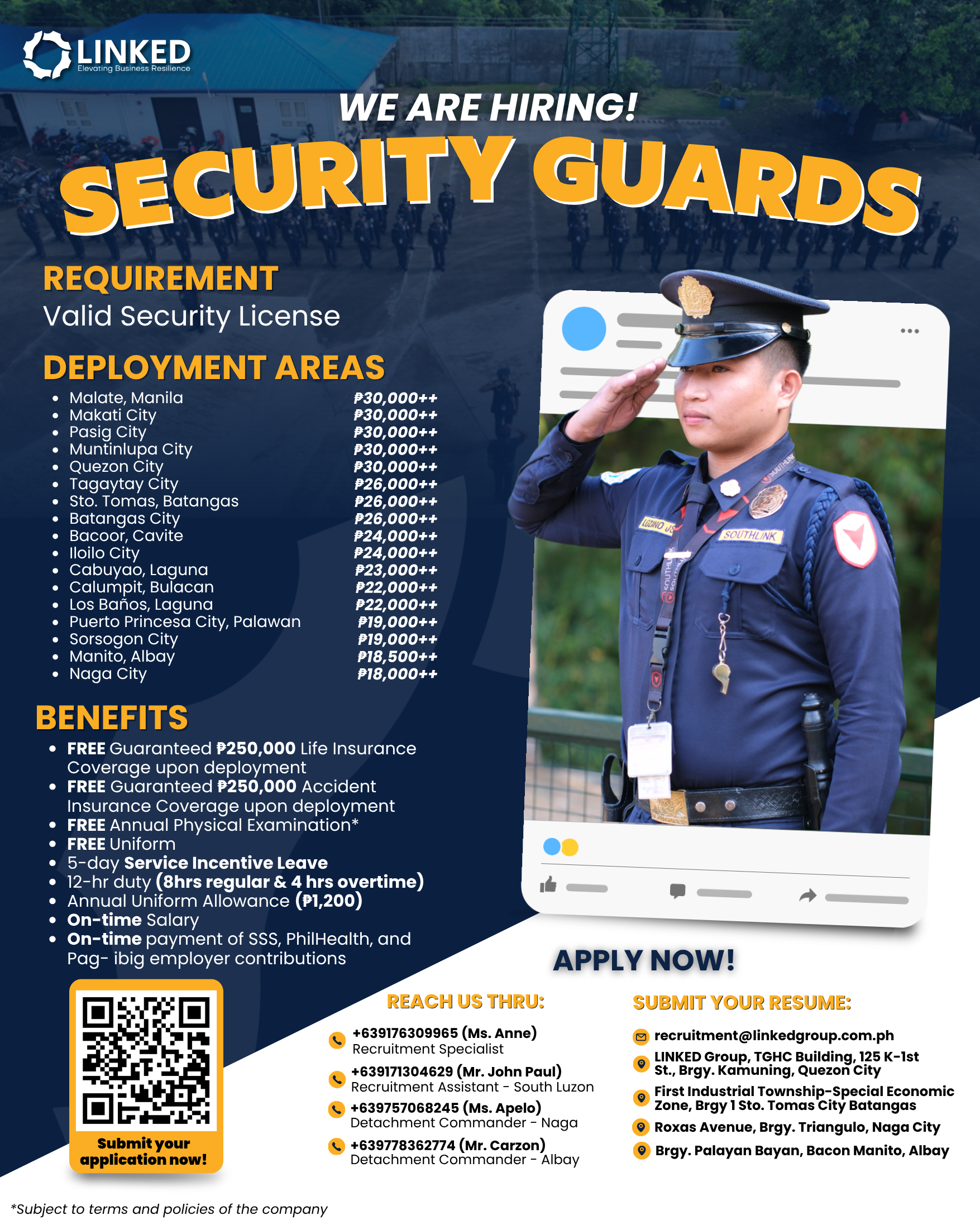 HIRING: LINKED Group Opens Nationwide Hiring for Licensed Security Guards